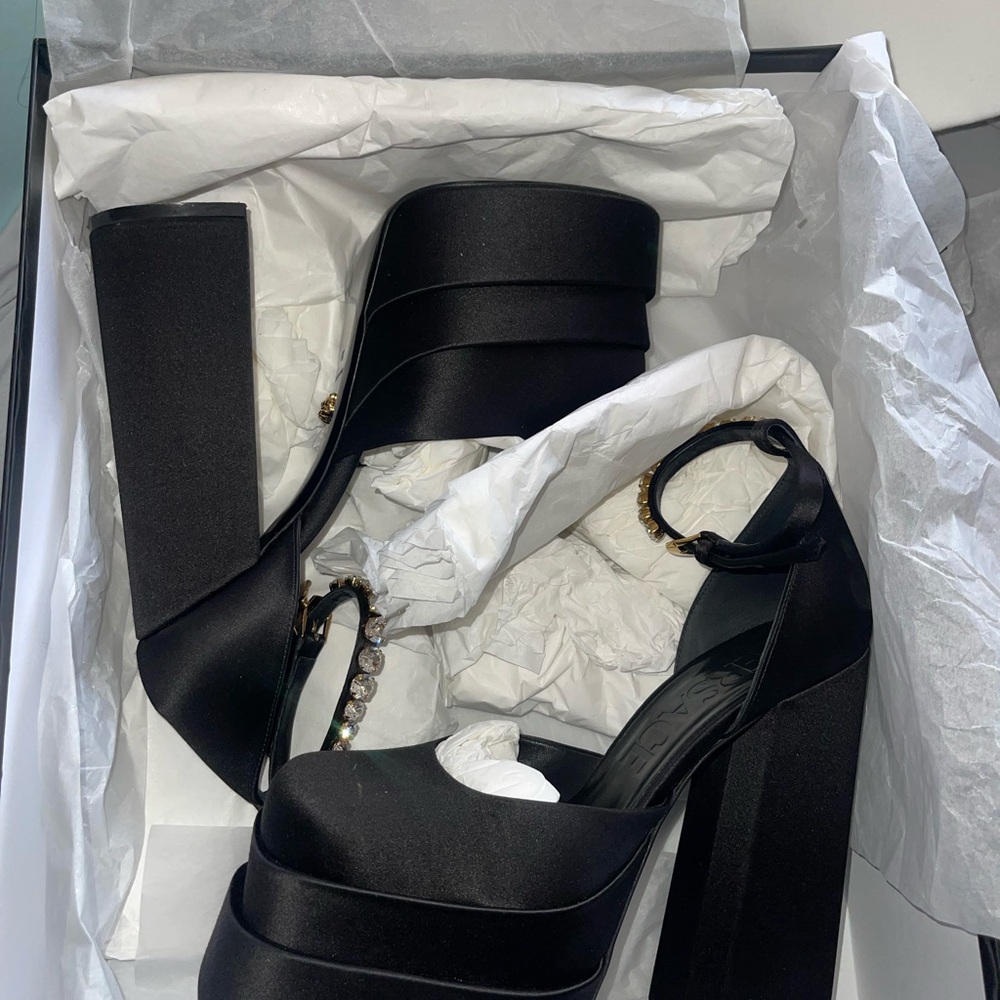 Versace Black Platform Heels SIZE 38